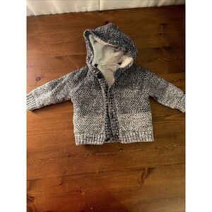 KOALA KIDS Blue Knot Jacket Coat Sweater Zipper Hooded Size 6-9 Months